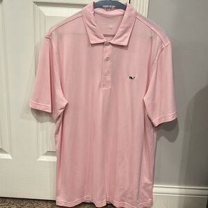 Vineyard Vines Pink Performance Polo Medium